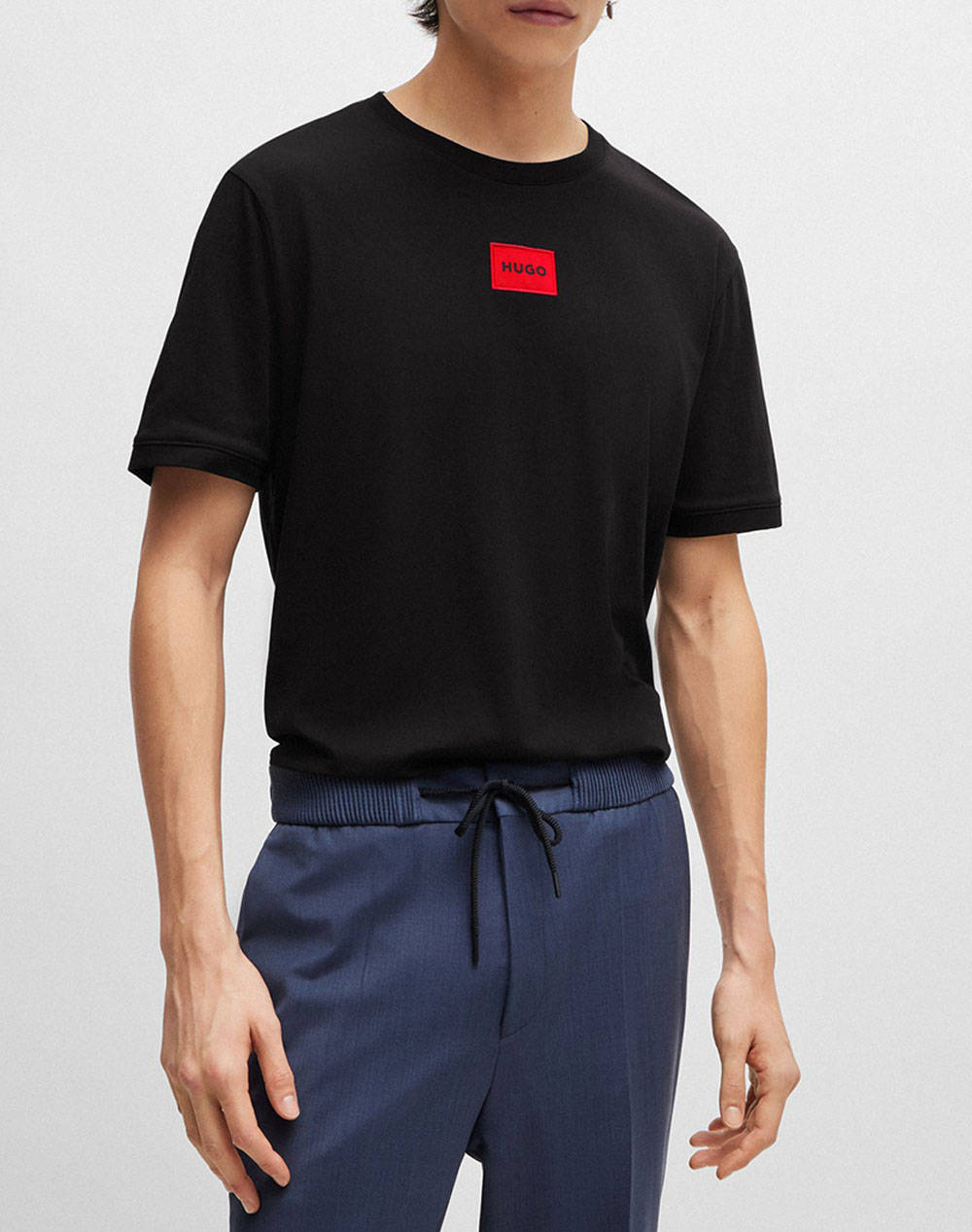 Hugo Boss Diragolino212 10229761 01 Men Clothes T Shirts & Sweatshirts T Shirts Black Cotton 50447978 001 Male T-Shirts Black