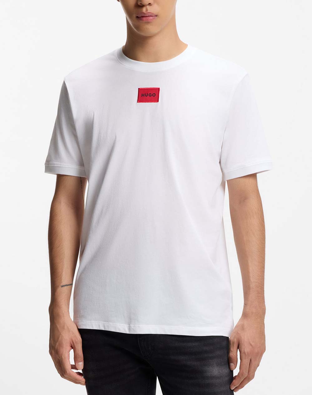 Hugo Diragolino212 10229761 01 Ανδρας Ρουχα Μπλουζες T Shirt White Βαμβακι 50447978 100 100