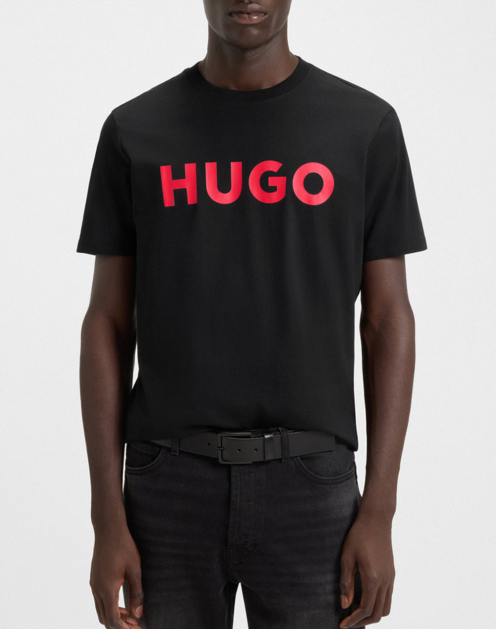 Hugo Dulivio 10229761 01 Ανδρας Ρουχα Μπλουζες T Shirt Black Βαμβακι 50467556 001 001