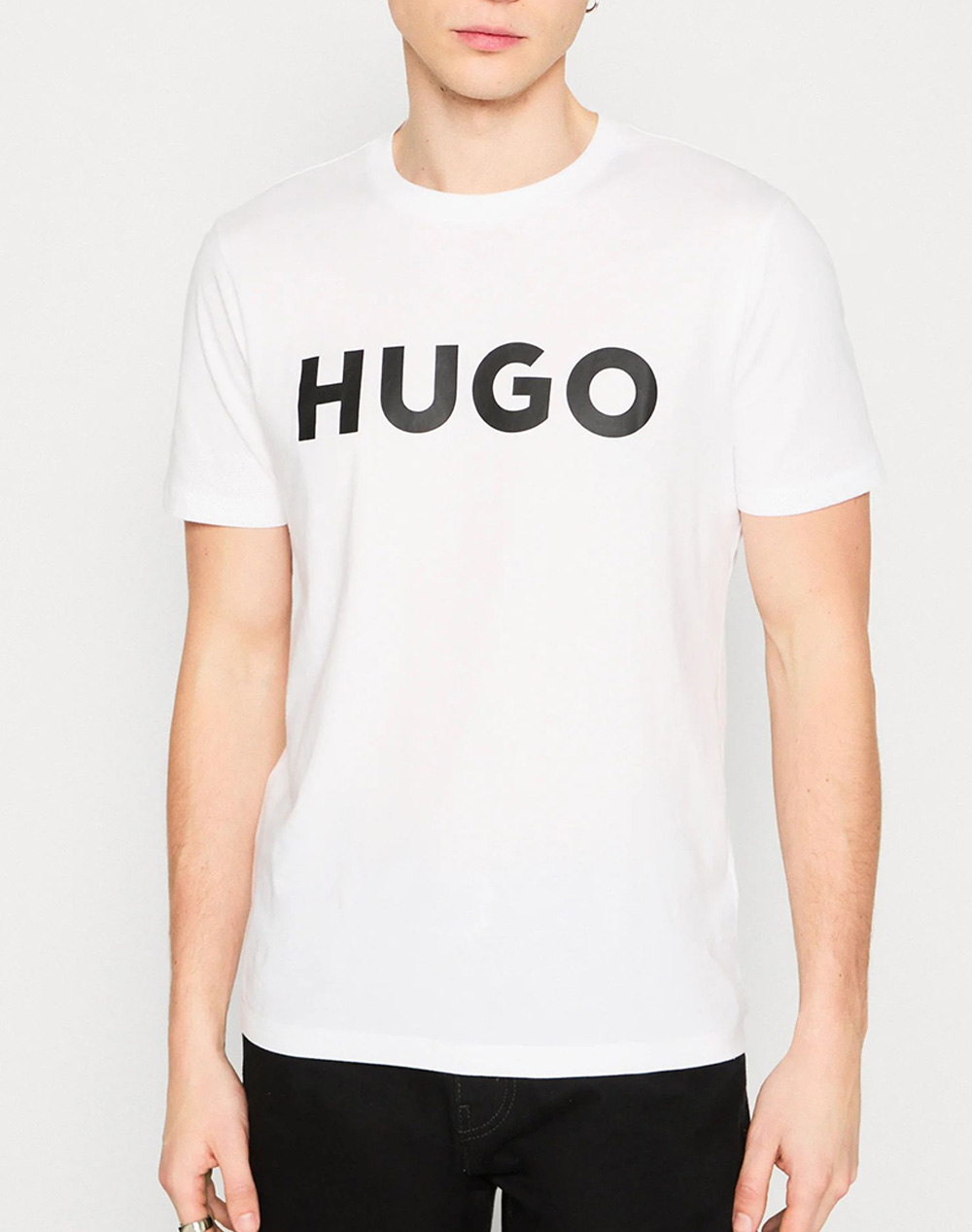 Hugo Dulivio 10229761 01 Ανδρας Ρουχα Μπλουζες T Shirt White Βαμβακι 50467556 120 120