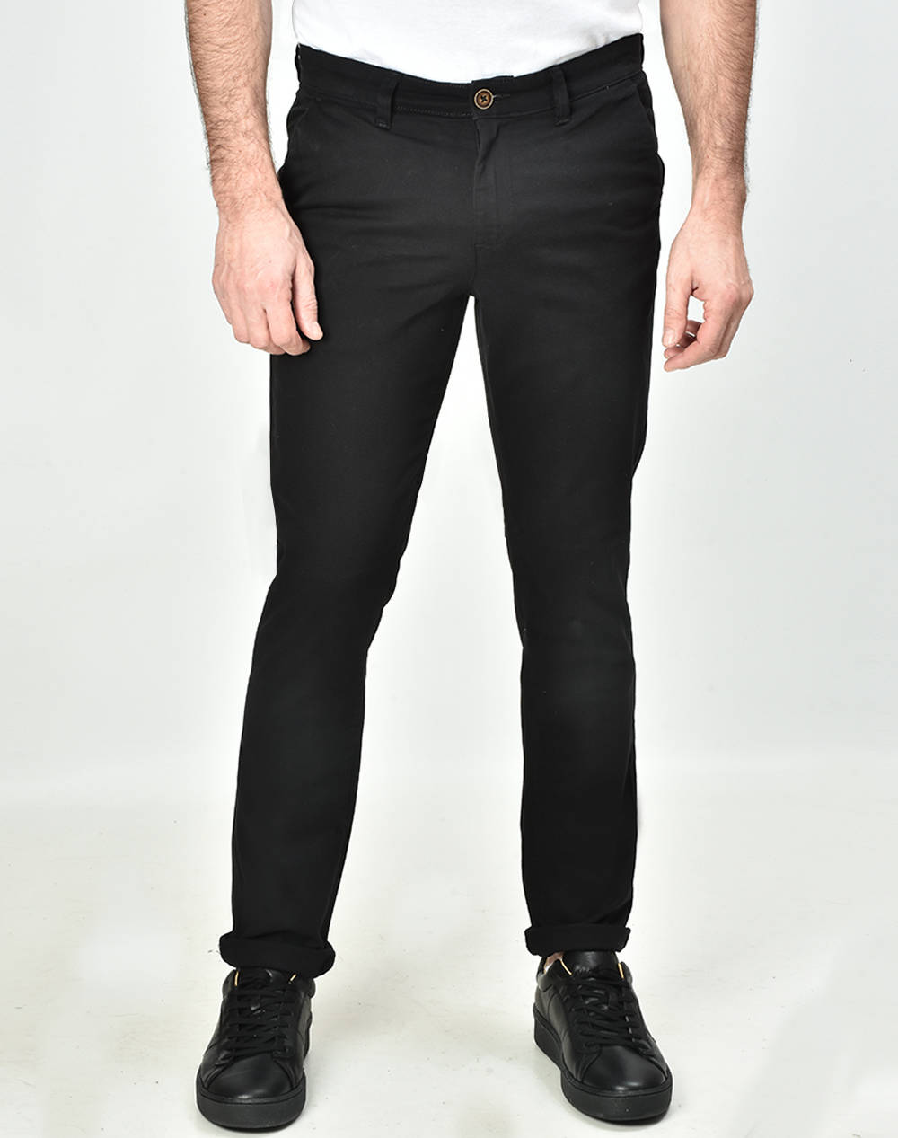 Jack&Jones Παντελονι Jjimarco Jjdave Sa Black Ανδρας Ρουχα Παντελονια Chinos Black Βαμβακι,Με Ελασταν 12174152 Black - Koolfly