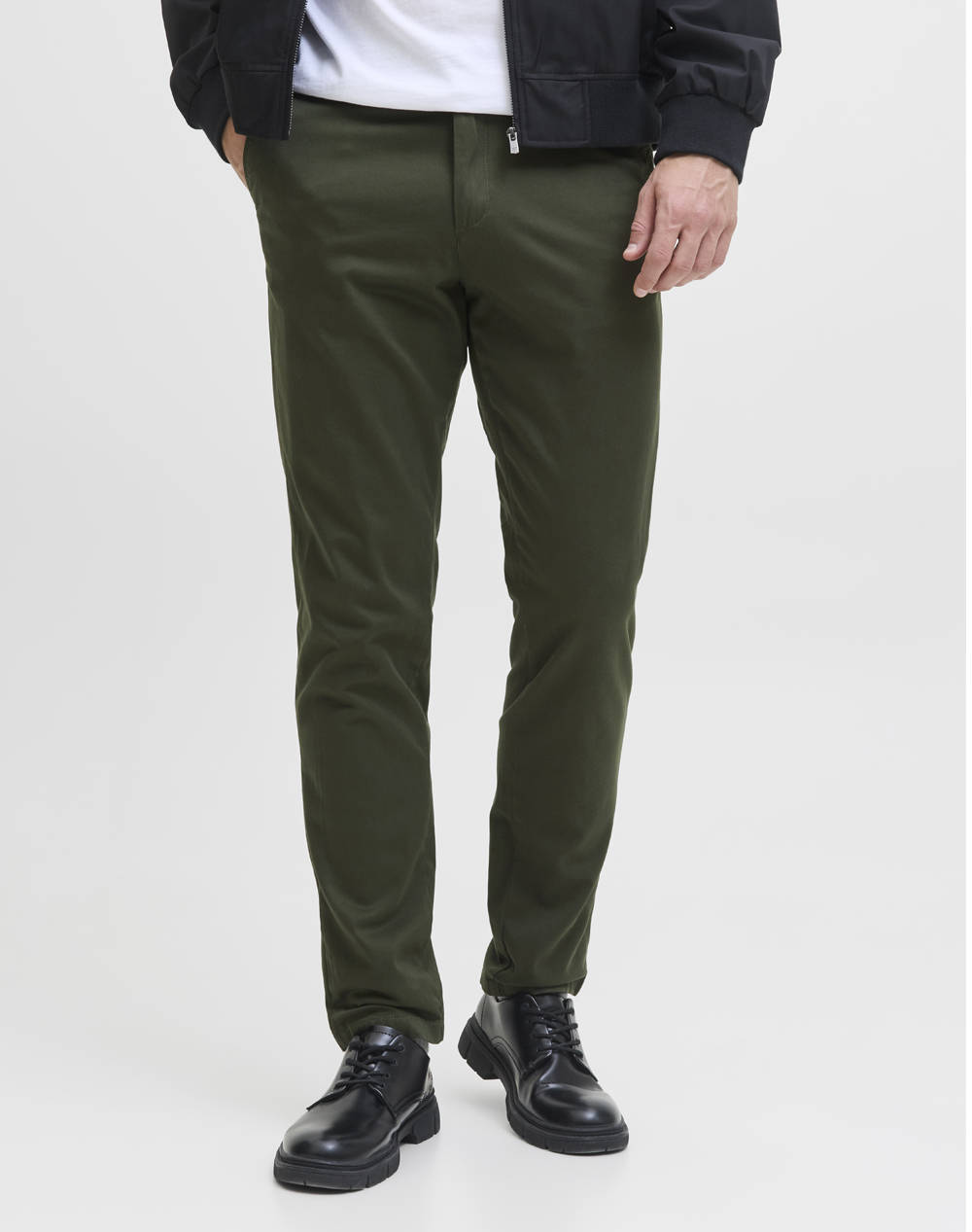 Jack&Jones Jjimarco Jjbowie Sa Navy Blazer Noos Men Clothes Trousers Chinos Darkgreen Synthetic,Cotton 12150148 Duffel Bag Male Chinos Green