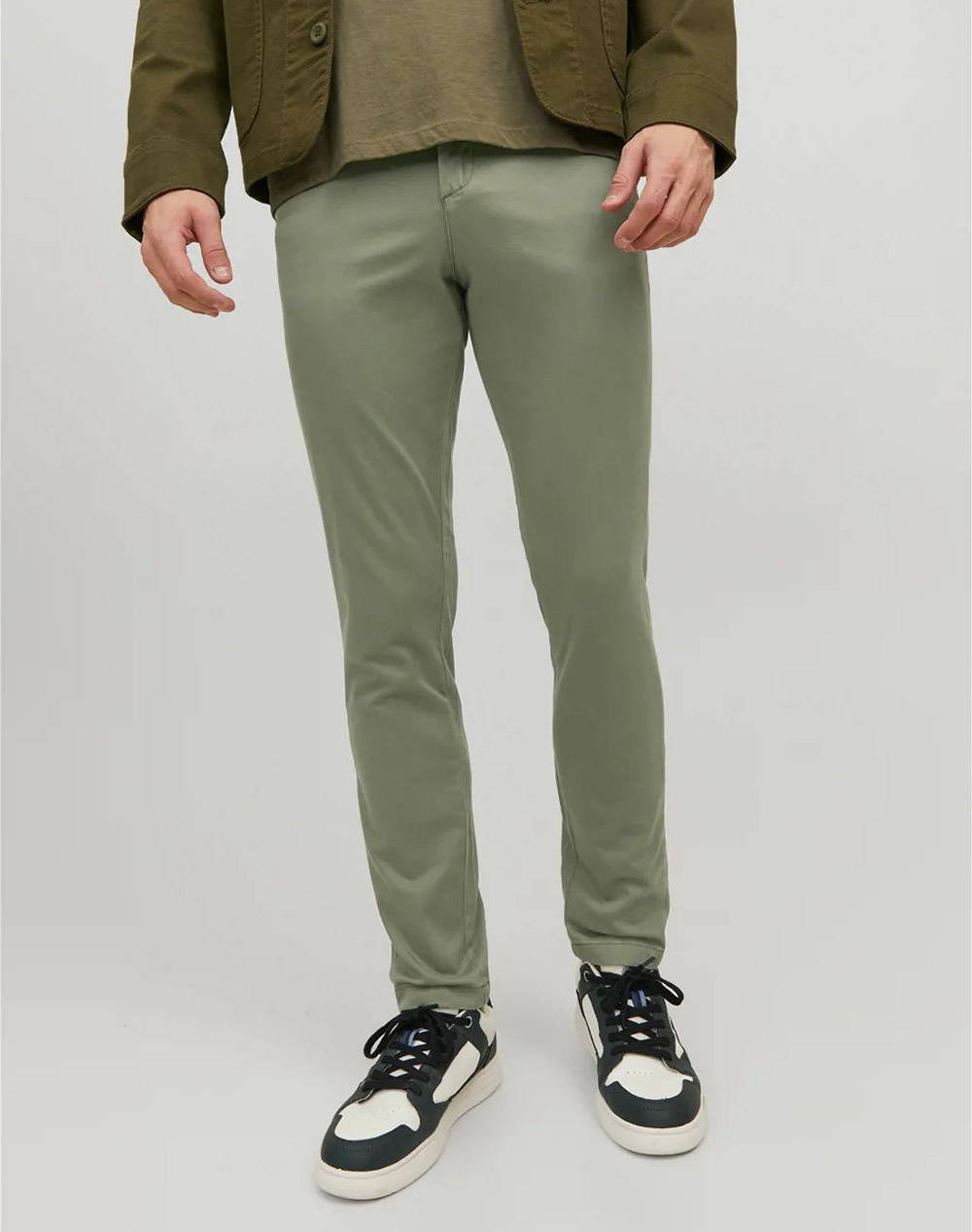Jack&Jones Παντελονι Jjimarco Jjbowie Sa Noos Ανδρας Ρουχα Παντελονια Chinos Lawngreen Βαμβακι,Με Ελασταν 12150148 Deep Lichen Green - Koolfly