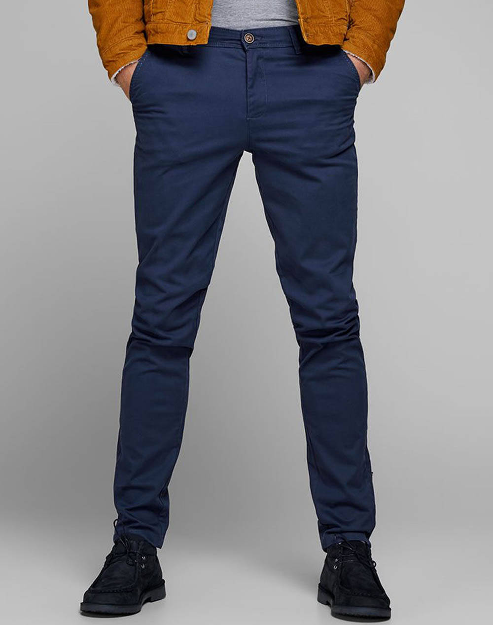 Jack&Jones Παντελονι Jjimarco Jjbowie Sa Noos Ανδρας Ρουχα Παντελονια Chinos Navyblue Βαμβακιμε Ελασταν 12150148 Navy Blazer