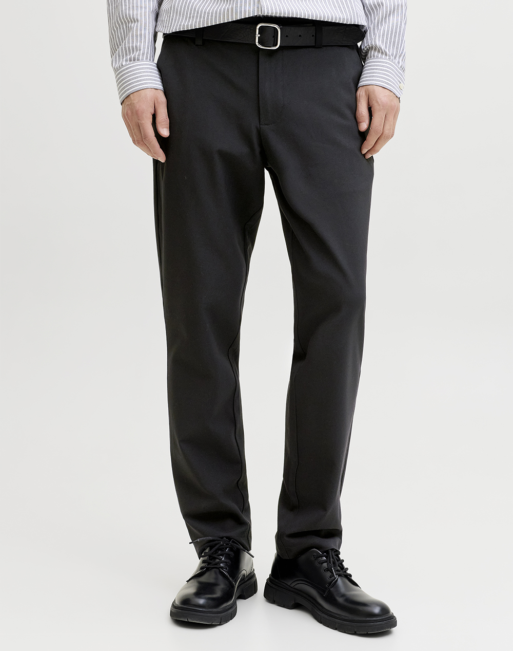 Jack&Jones Jpstollie Connor Chino Noos Ανδρας Ρουχα Παντελονια Chinos Black Βισκοζμε Ελαστανσυνθετικο 12292100 Black