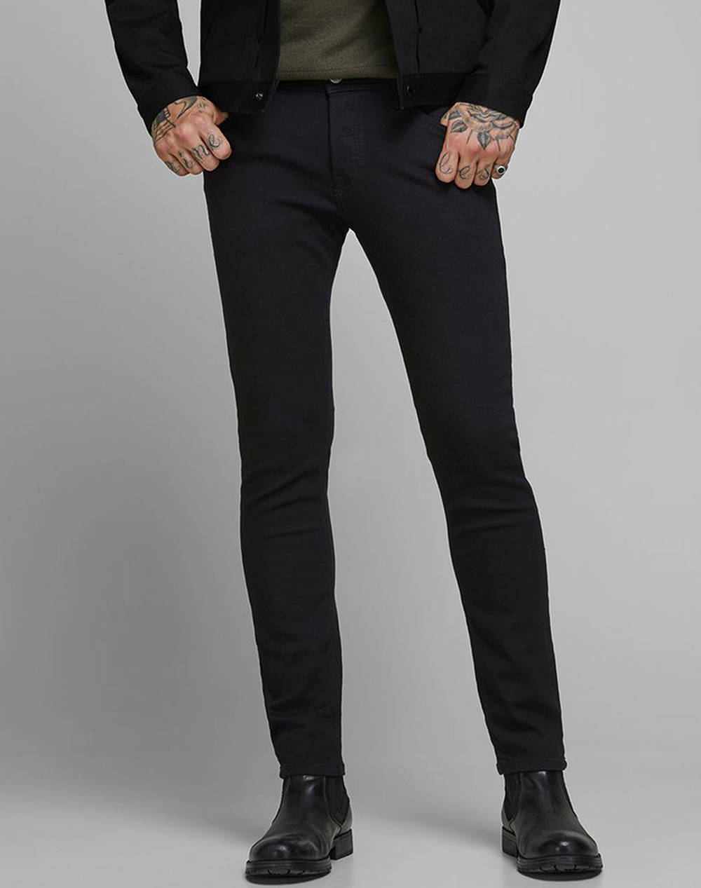 Jack&Jones Παντελονι Jjiglenn Jjoriginal Am 816 Noos Ανδρας Ρουχα Παντελονια Jeans Black Βαμβακι,Με Ελασταν,Συνθετικο 12152346 Black Denim - Koolfly