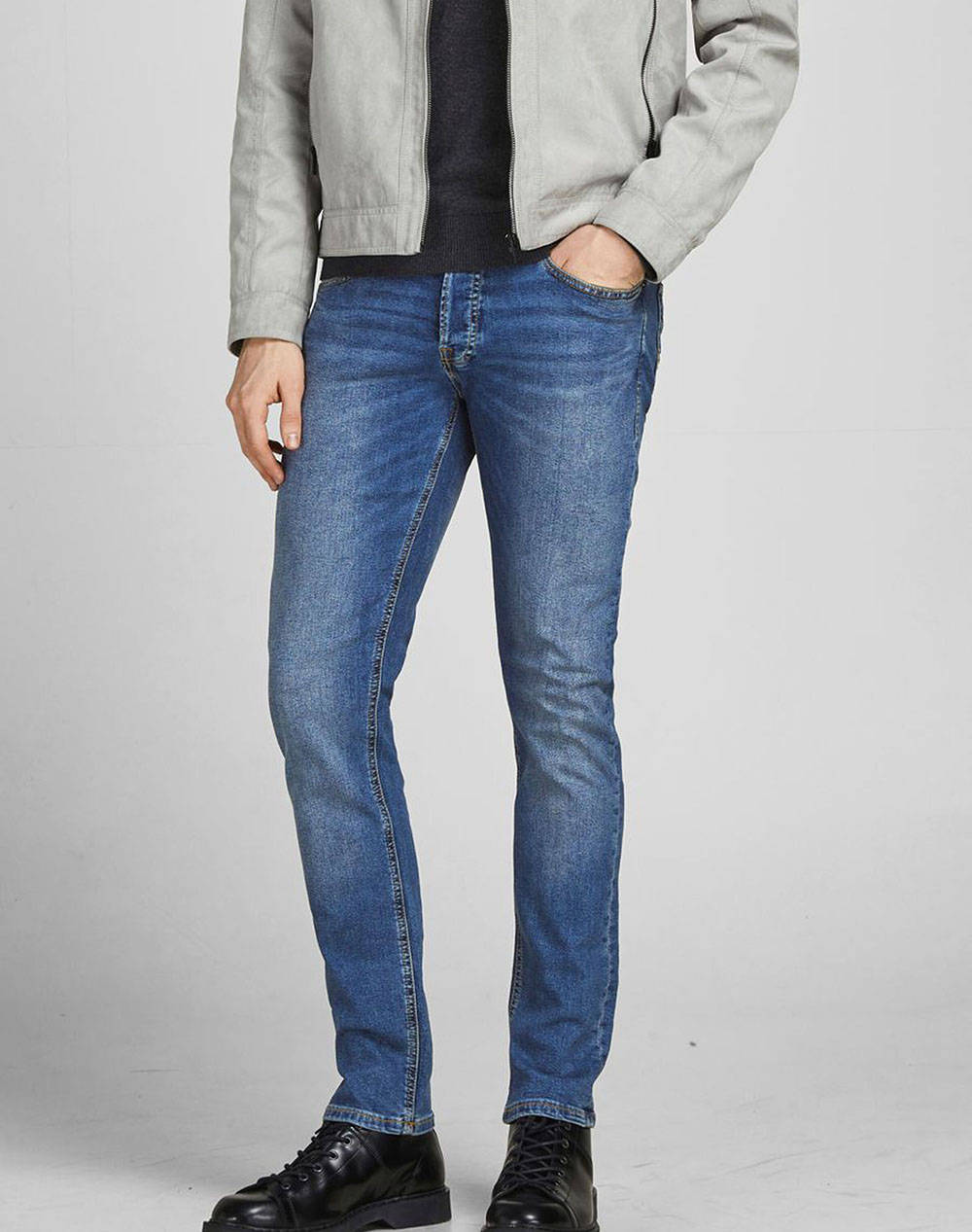 Jack&Jones Παντελονι Jjiglenn Jjoriginal Mf 031 Noos Ανδρας Ρουχα Παντελονια Jeans Denimblue Βαμβακιμε Ελασταν 12184473 Blue Denim