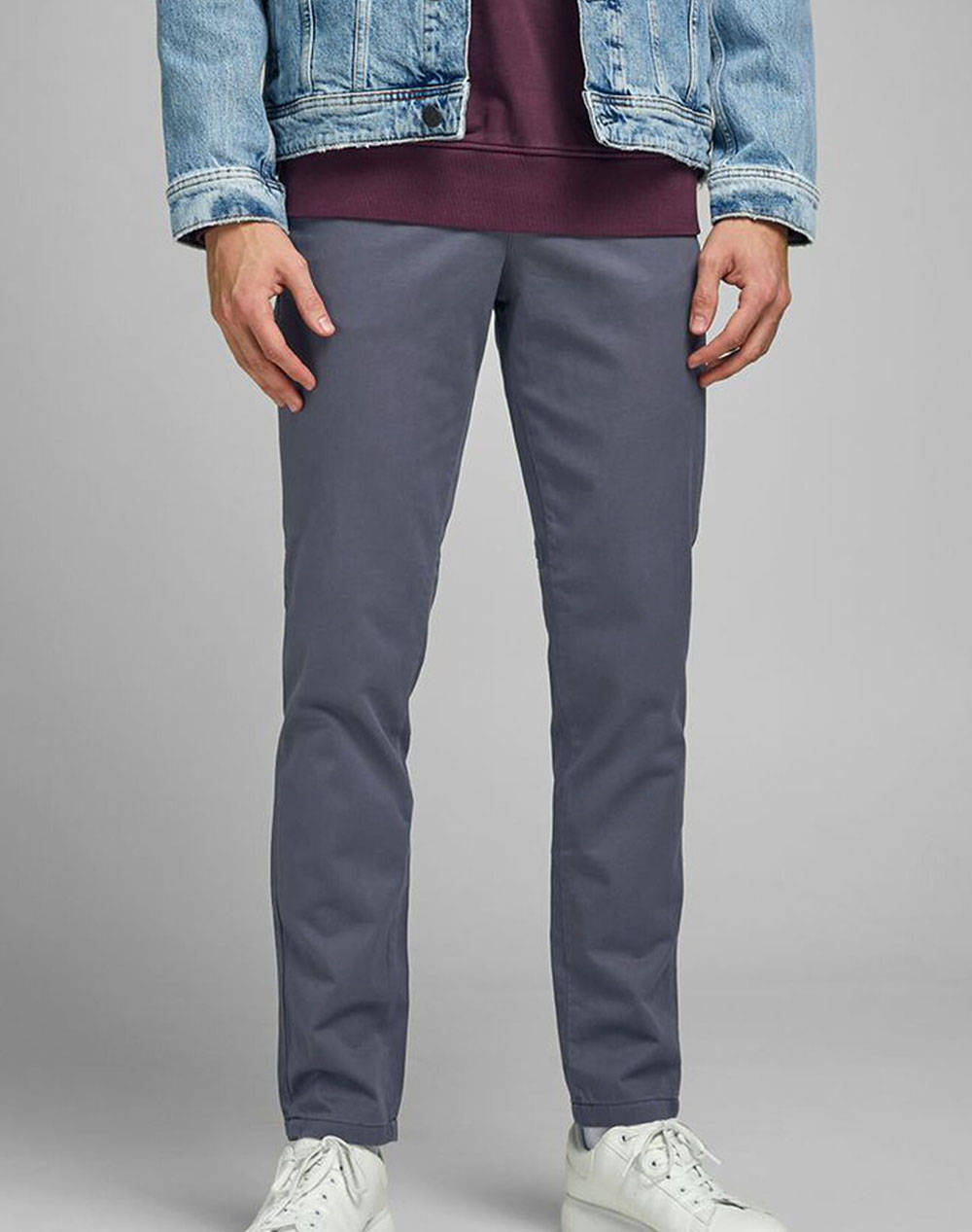 Jack&Jones Jpstmarco Jjbowie Sa Asphalt Noos Men Clothes Trousers Jeans Darkgray Cotton,Elastic 12176042 Asphalt Male Jeans