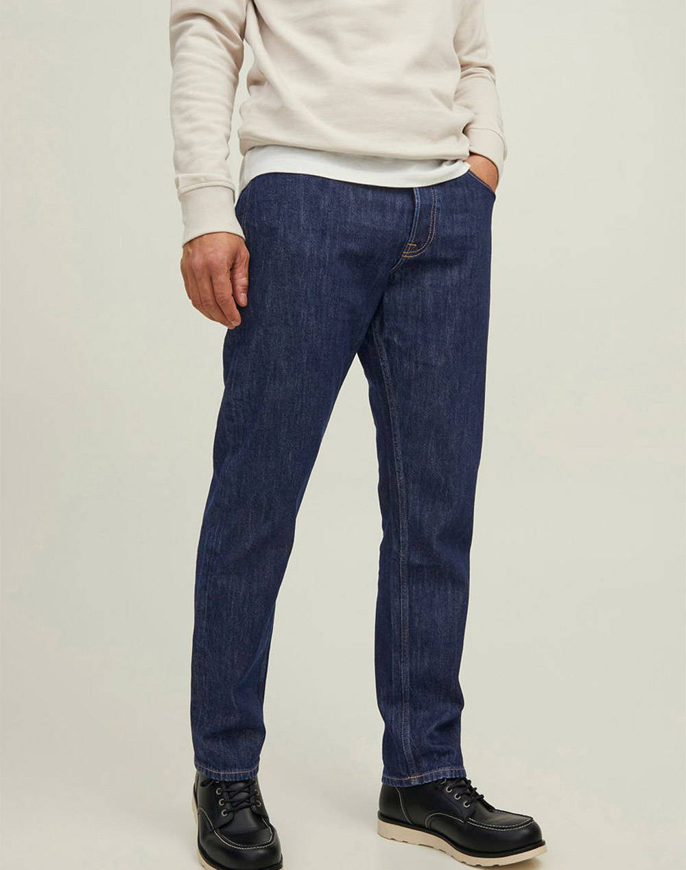Jack&Jones Jjichris Jjoriginal Spk 487 Noos Men Clothes Trousers Jeans Denimblue Cotton,Elastic 12212824 Blue Denim Male Jeans Blue