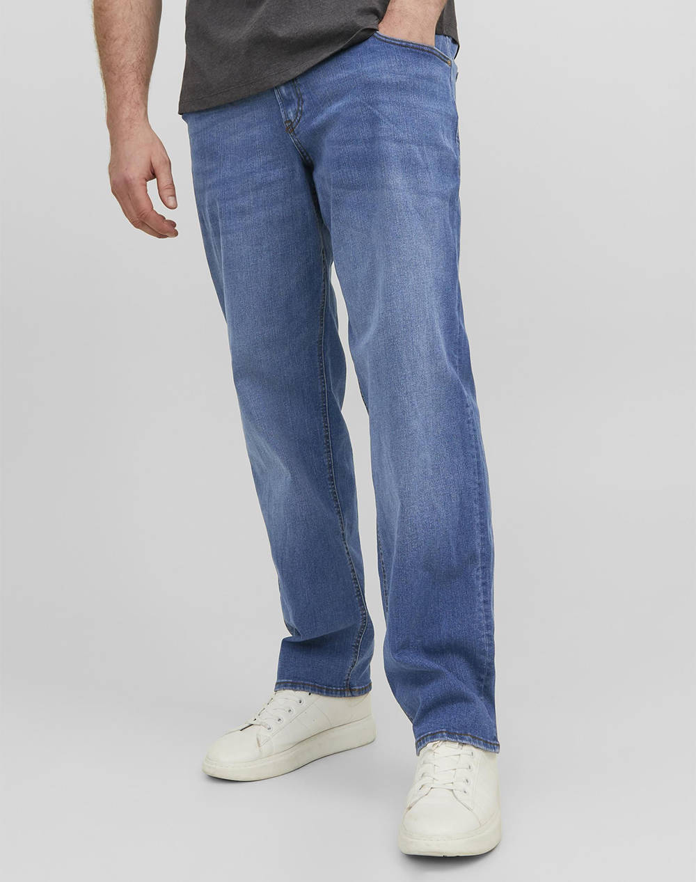 Jack&Jones Jjimike Jjoriginal Sq 223 Noos Pls Ανδρας Ρουχα Παντελονια Jeans Denimblue Βαμβακι,Με Ελασταν,Συνθετικο 12245638 Blue Denim - Koolfly
