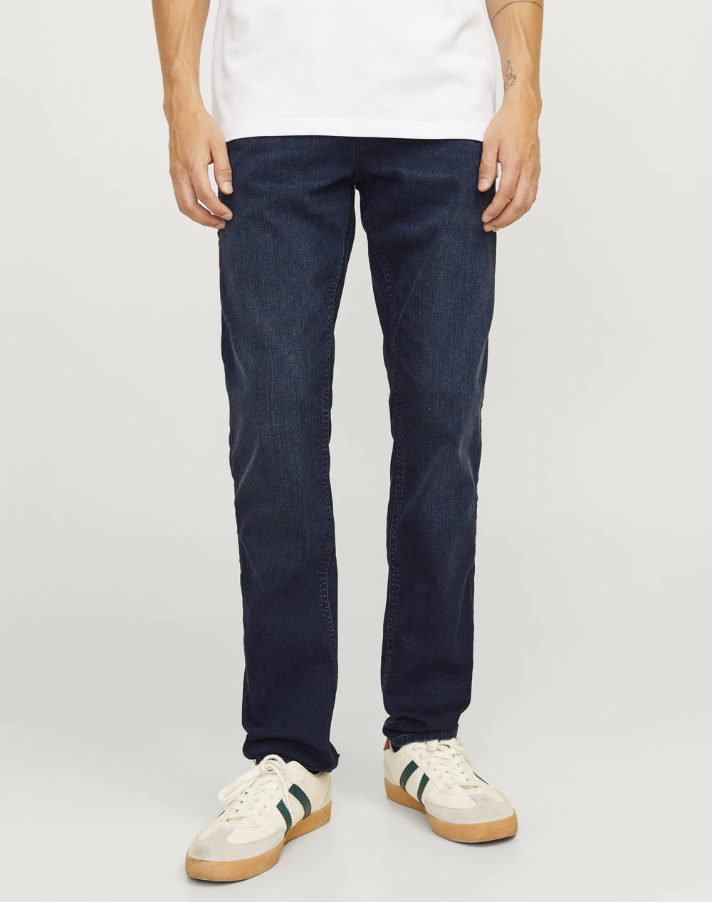 Men Clothes Trousers Jeans Denimdarkblue Cotton,Elastic,Synthetic 12259055 Blue Denim Male Jeans Blue