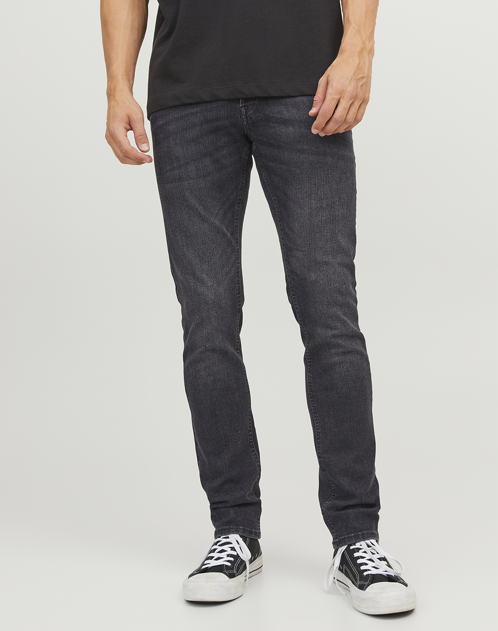 Jack&Jones Jjiglenn Jjoriginal Sq 270 Noos Ανδρας Ρουχα Παντελονια Jeans Denimblack Βαμβακι,Με Ελασταν,Συνθετικο 12243595 Black Denim - Koolfly