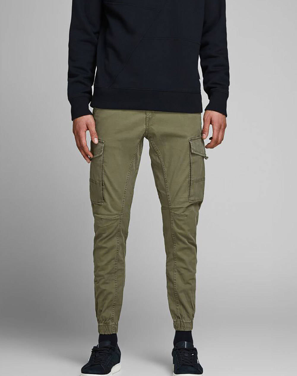 Jack&Jones Παντελονι Jjipaul Jjflake Akm 542 Olive Night Noos Ανδρας Ρουχα Παντελονια Cargo Olive Βαμβακι,Με Ελασταν 12141844 Olive Night - Koolfly