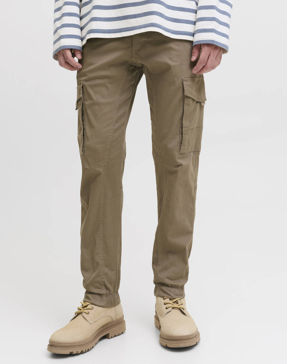 Jack&Jones Παντελονι Jjipaul Jjflake Akm 542 Black Noos Ανδρας Ρουχα Παντελονια Cargo Camel Βαμβακιμε Ελασταν 12139912 Brindle