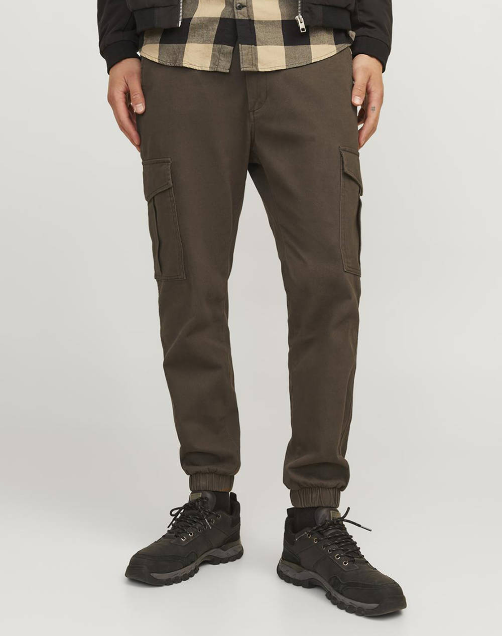 Jack&Jones Jpstmarco Jjjoe Cuffed Akm Men Clothes Trousers Cargo Brown Cotton,Elastic 12186889 Wren Male Cargo Brown
