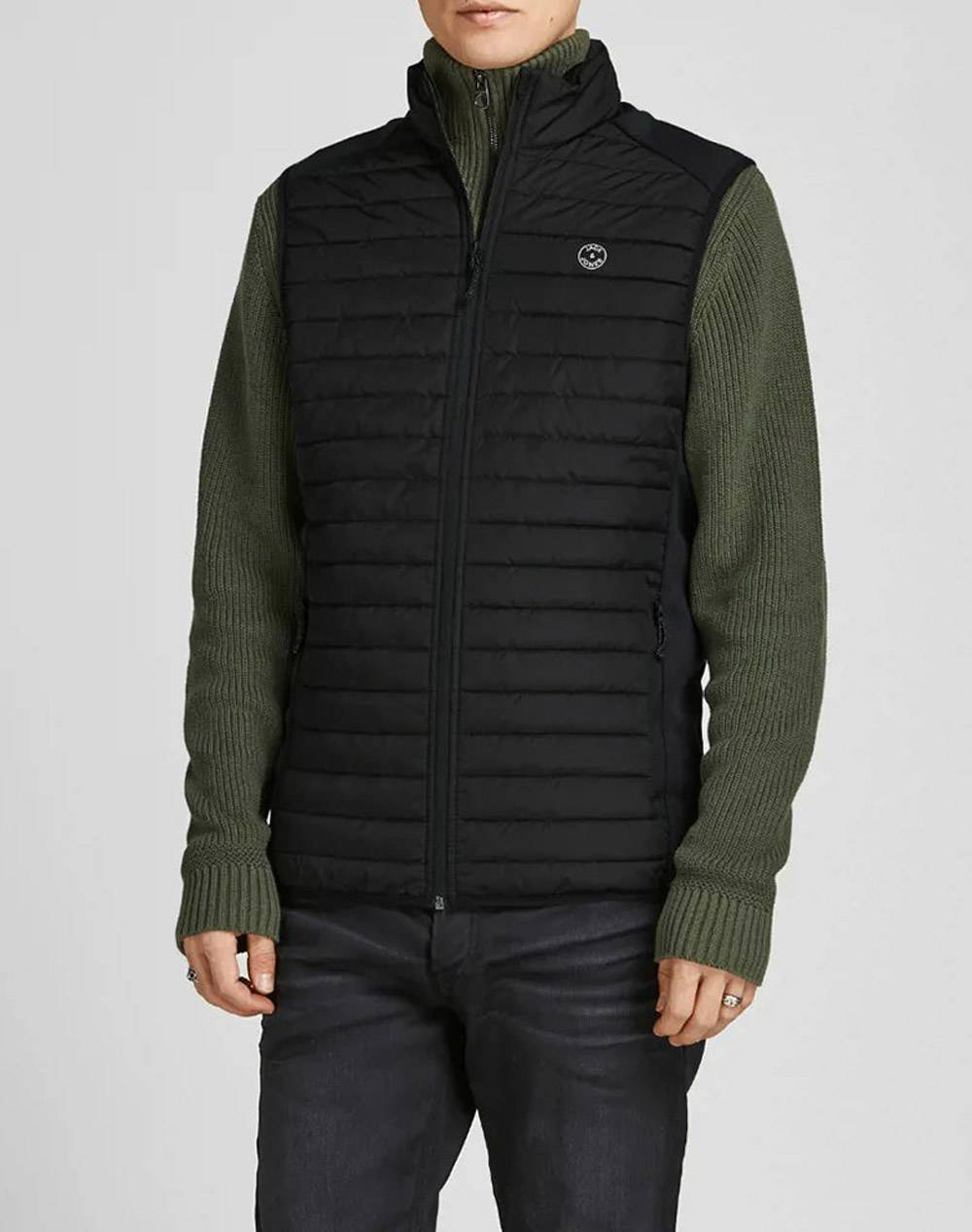 Jack&Jones Jjemulti Bodywarmer Collar Noos Ανδρας Ρουχα Πανωφορια Γιλεκα Black Συνθετικο 12200684 Black - Koolfly