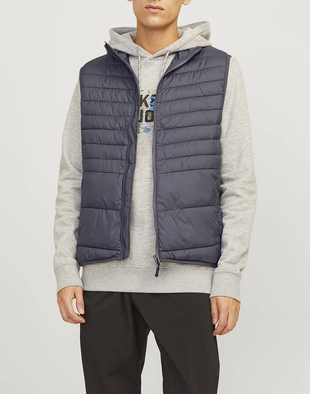 Jack&Jones Jjestate Packable Bw Collar Noos Ανδρας Ρουχα Πανωφορια Γιλεκα Darkslategrey Συνθετικο,Υφασμα 12256987 Asphalt - Koolfly