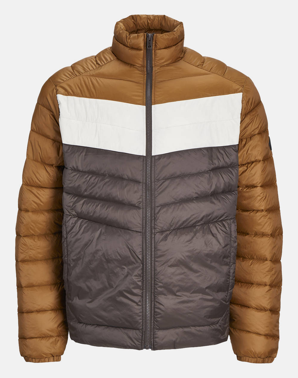 Jack&Jones Jjesprint Puffer Collar Noos Men Clothes Outerwear Jackets Mixed Synthetic 12258444 Mulchmonks Robe/Moonbeam Blocking Male Jackets