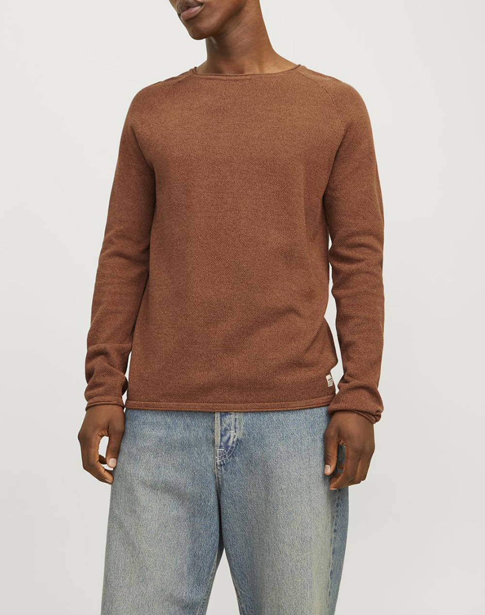 Jack&Jones Πλεκτο Jjehill Knit Crew Neck Noos Πλεκτο Ανδρας Ρουχα Μπλουζες Πλεκτα Tan Βαμβακι 12157321 Mocha Bisque - Koolfly