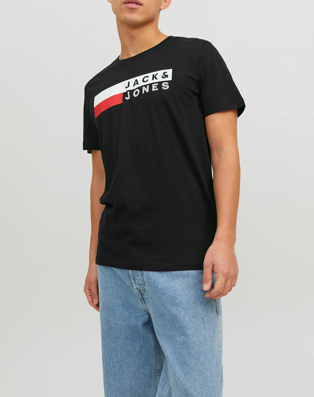 Jack&Jones T Shirt Ανδρας Ρουχα Μπλουζες T Shirt Black Βαμβακι 12151955 Black - Koolfly