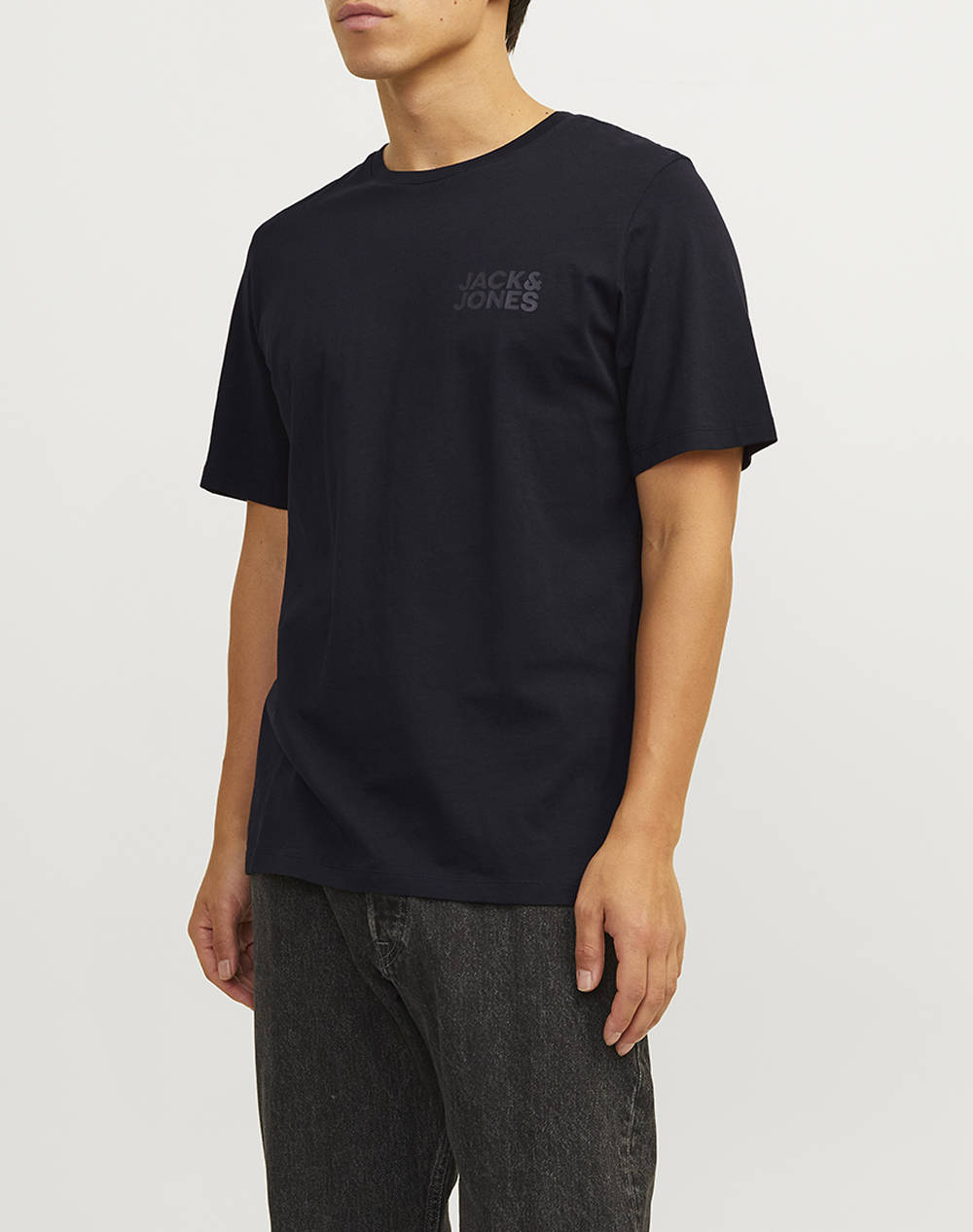 Jack&Jones T Shirt Men Clothes T Shirts & Sweatshirts T Shirts Multi Cotton 12151955 Blacksmall Print/Black Male T-Shirts