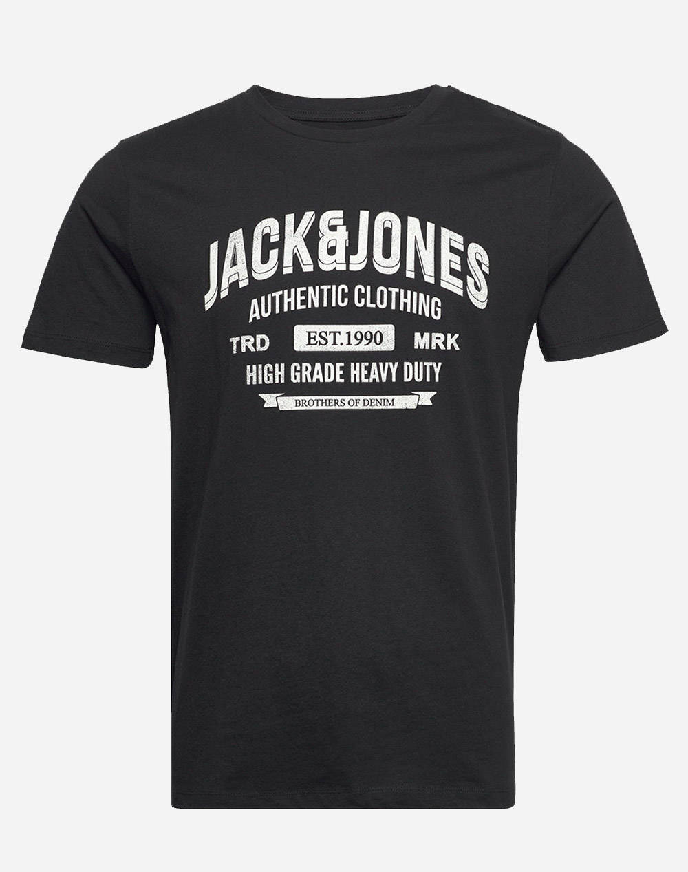 Jack&Jones Jjejeans Tee Ss O Neck Noos 22/23 Top Men Clothes T Shirts & Sweatshirts T Shirts Black Cotton,Synthetic 12210949 Black Male T-Shirts Black