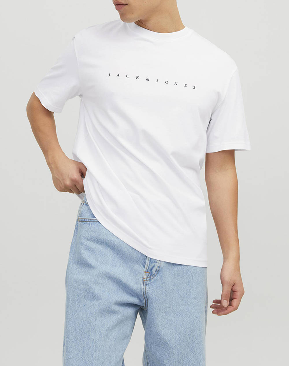 Jack&Jones Jjestar Jj Tee Noos Ανδρας Ρουχα Μπλουζες T Shirt White Βαμβακι 12234746 White