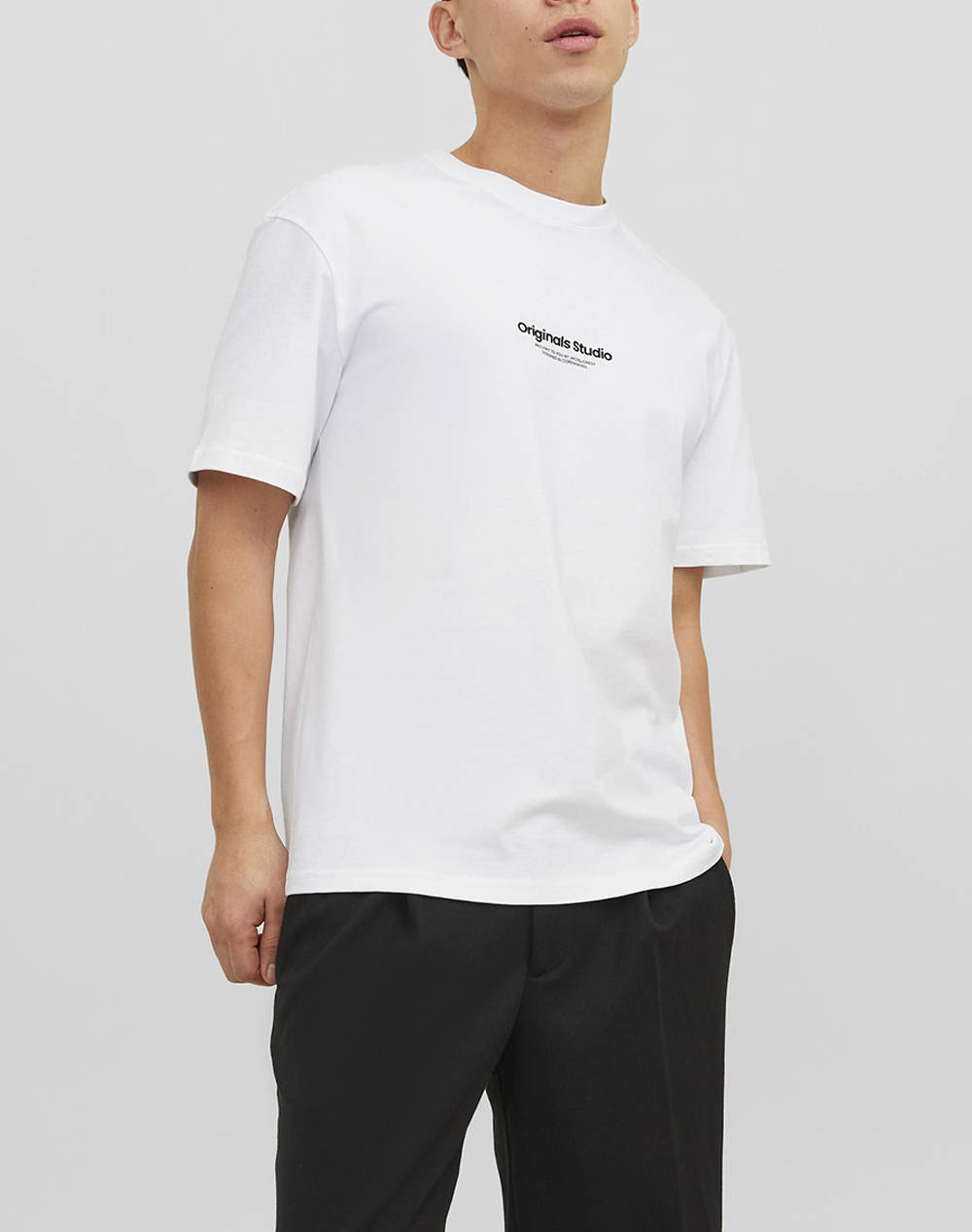 Jack&Jones Jorvesterbro Tee Crew Neck Noos Ανδρας Ρουχα Μπλουζες T Shirt White Βαμβακι 12240121 Bright White - Koolfly