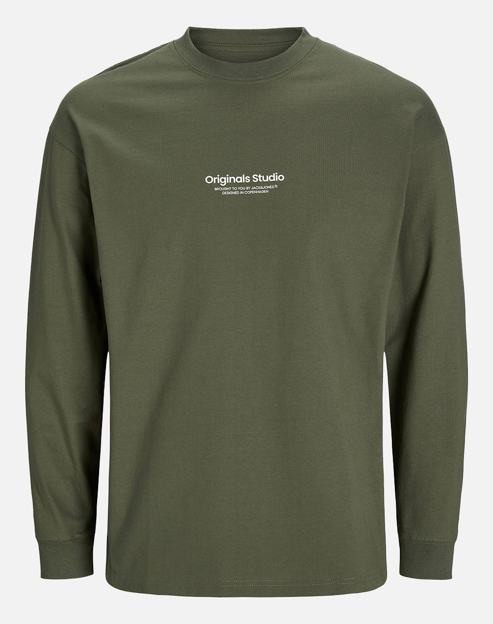 Jack&Jones Jorvesterbro Tee Ls Crew Neck Noos Men Clothes T Shirts & Sweatshirts T Shirts Olive Cotton 12251775 Kalamata Male T-Shirts