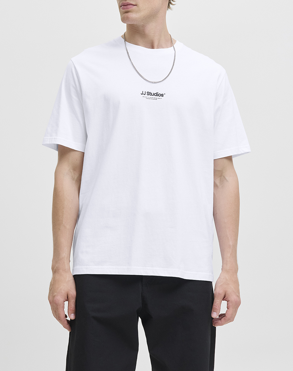 Jack&Jones Jjesoho Tee Ss Crew Neck Noos Ανδρας Ρουχα Μπλουζες T Shirt White Βαμβακι 12278787 White