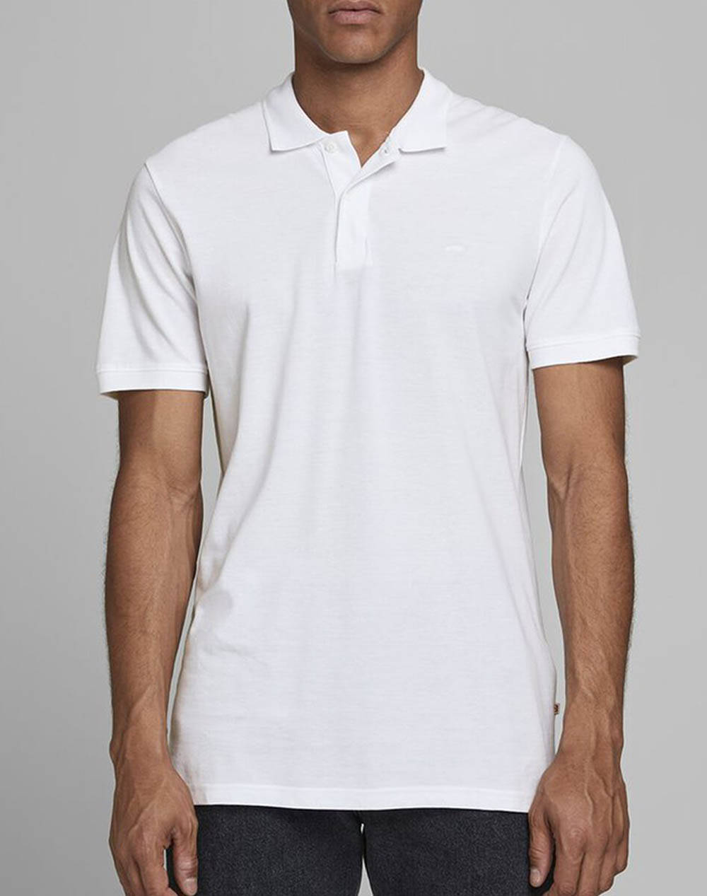 Jack&Jones Jjebasic Polo Ss Noos Men Clothes T Shirts & Sweatshirts Polo White Cotton 12136516 White Male Polo