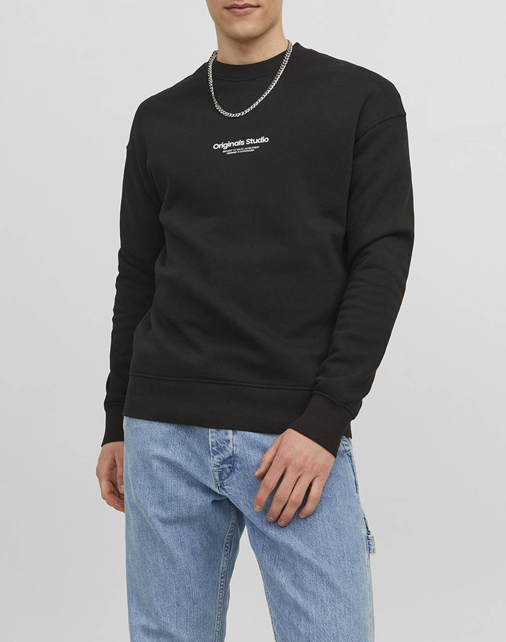 Jack&Jones Jorvesterbro Sweat Crew Neck Noos Ανδρας Ρουχα Μπλουζες Φουτερ Black Βαμβακισυνθετικο 12241694 Black