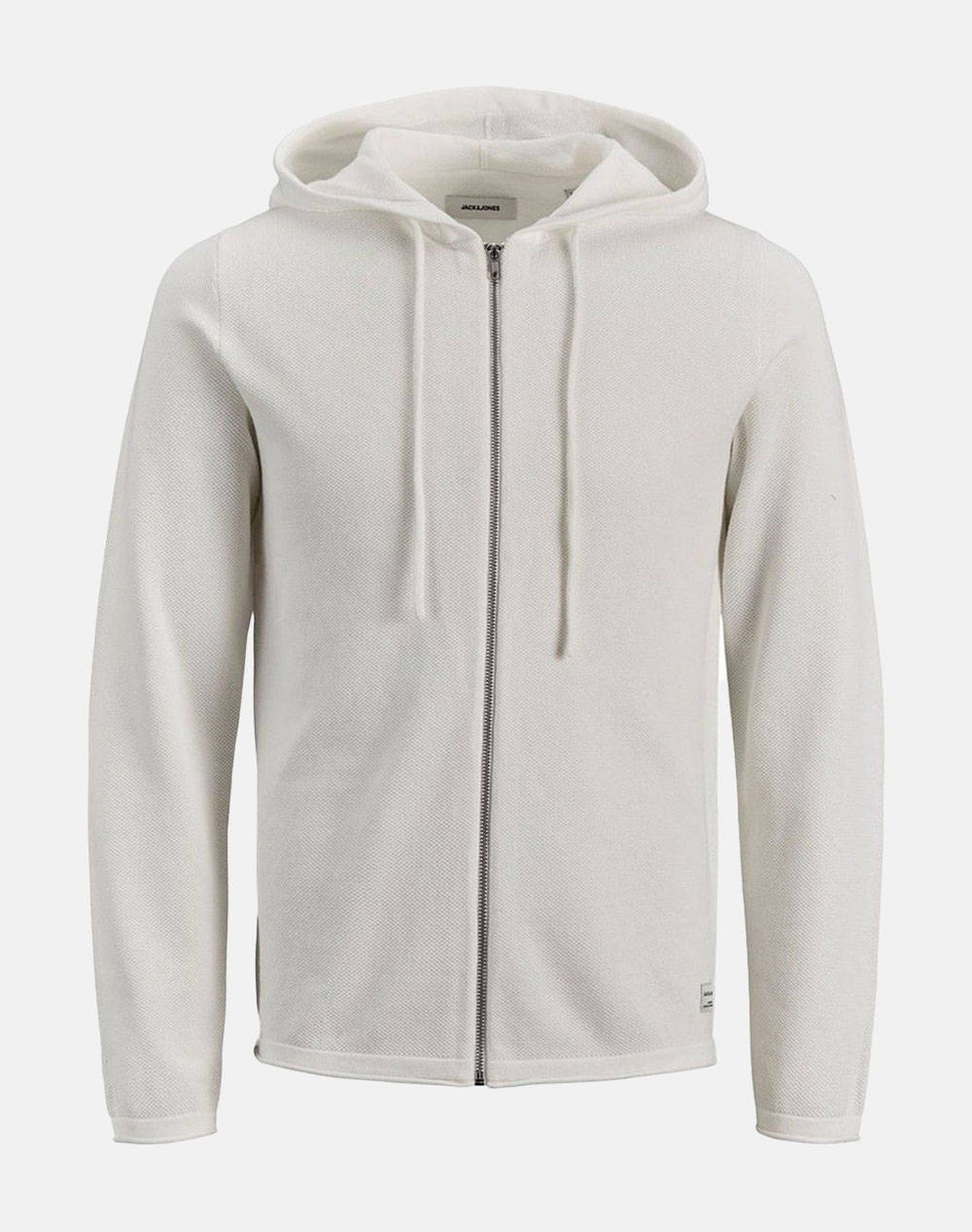 Jack&Jones Jjehill Knitted Cardigan Noos Men Clothes Jackets Zip Through Hoodies Lightgray Cotton 12190154 Light Grey Melange Male Zip Through Hoodies