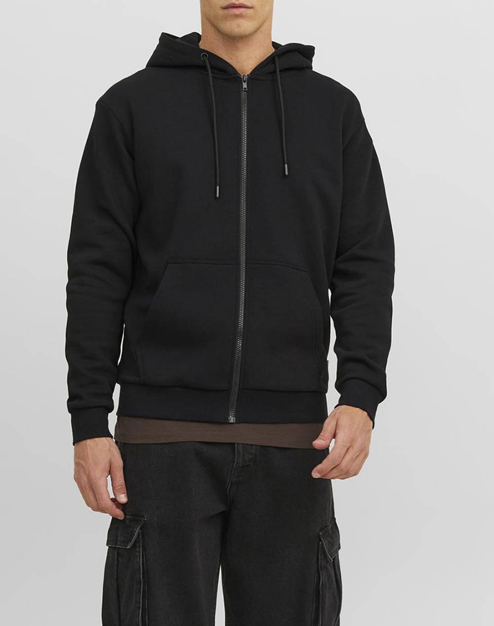 Jack&Jones Jjebradley Sweat Zip Hood Noos Ανδρας Ρουχα Ζακετες Φουτερ Ζακετες Black Βαμβακισυνθετικο 12249342 Black