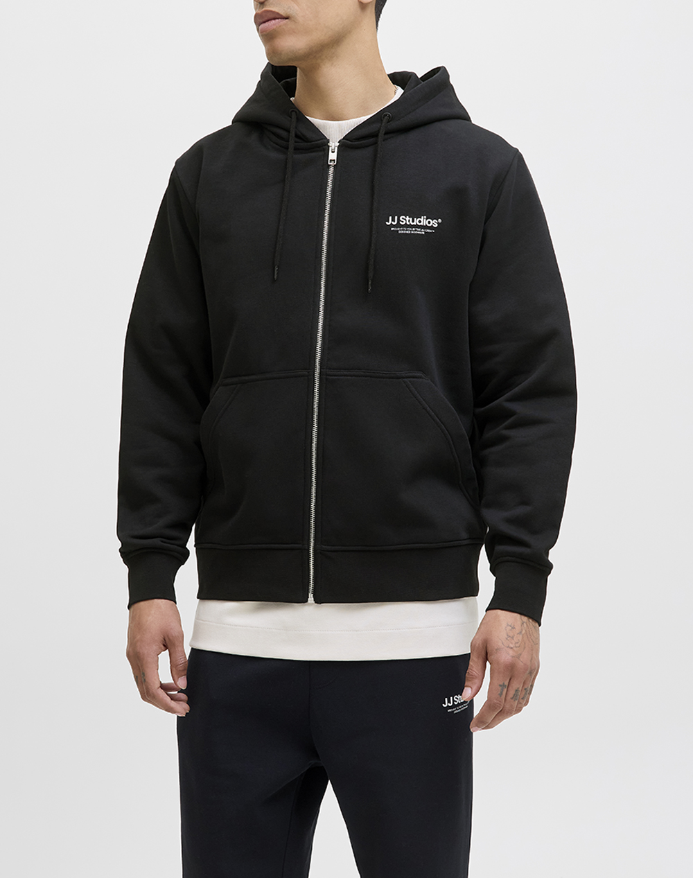 Jack&Jones Jjesoho Sweat Zip Hood Noos Ανδρας Ρουχα Ζακετες Φουτερ Ζακετες Black Βαμβακισυνθετικο 12278794 Black