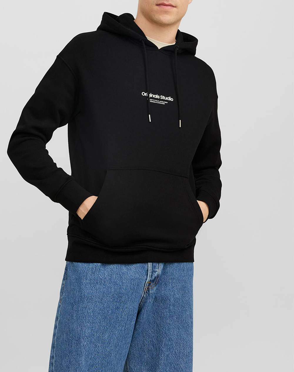Jack&Jones Jorvesterbro Sweat Hood Ανδρας Ρουχα Μπλουζες Φουτερ Black Βαμβακισυνθετικο 12241687 Black
