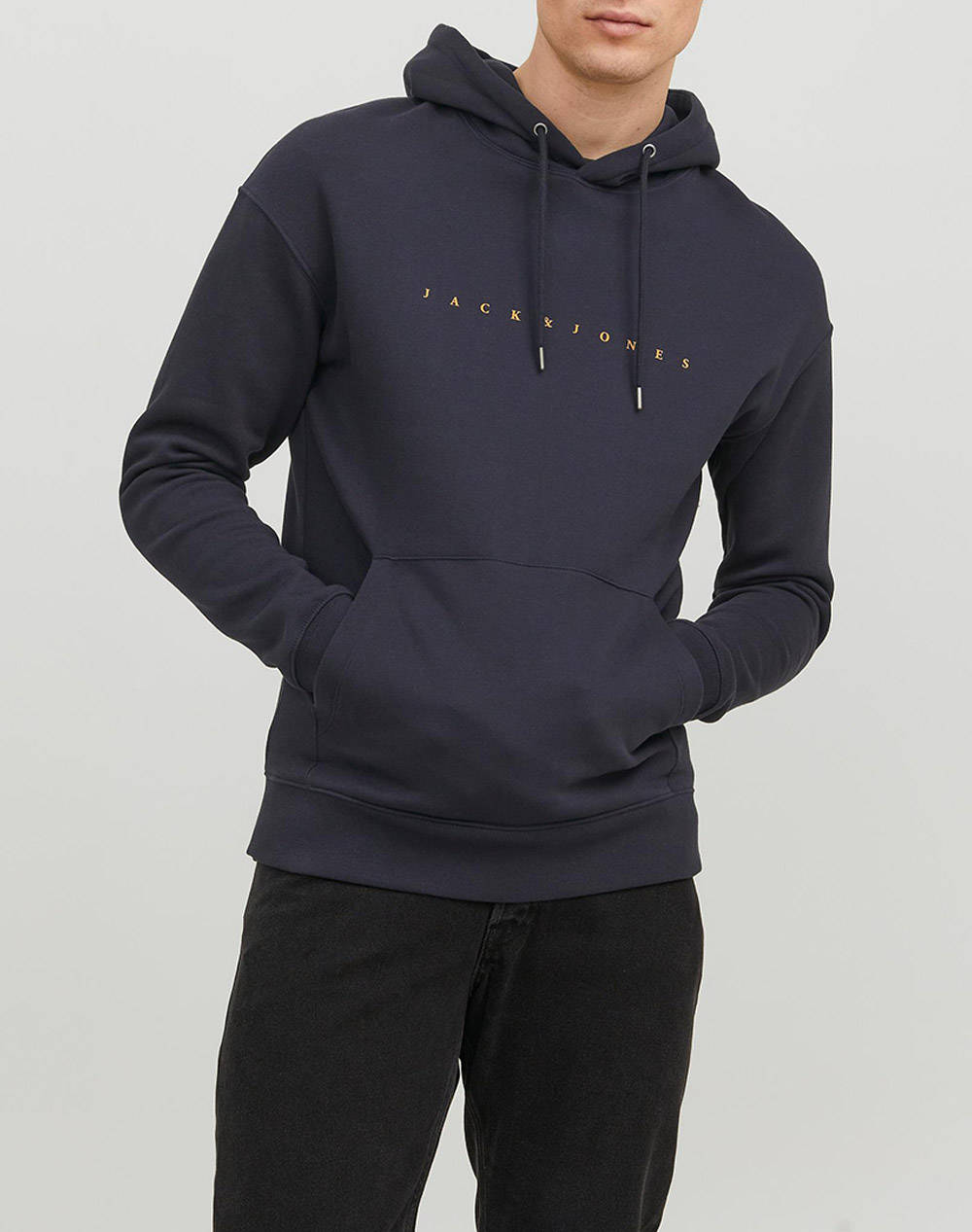 Jack&Jones Jjestar Jj Sweat Hood Noos Ανδρας Ρουχα Μπλουζες Φουτερ Navyblue Βαμβακισυνθετικο 12233972 Dark Navy