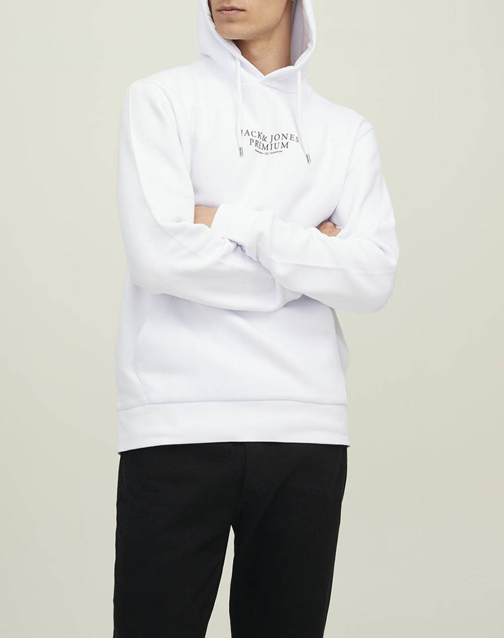 Jack&Jones Jprbluarchie Sweat Hood Noos Ανδρας Ρουχα Μπλουζες Φουτερ White Βαμβακισυνθετικο 12216335 White