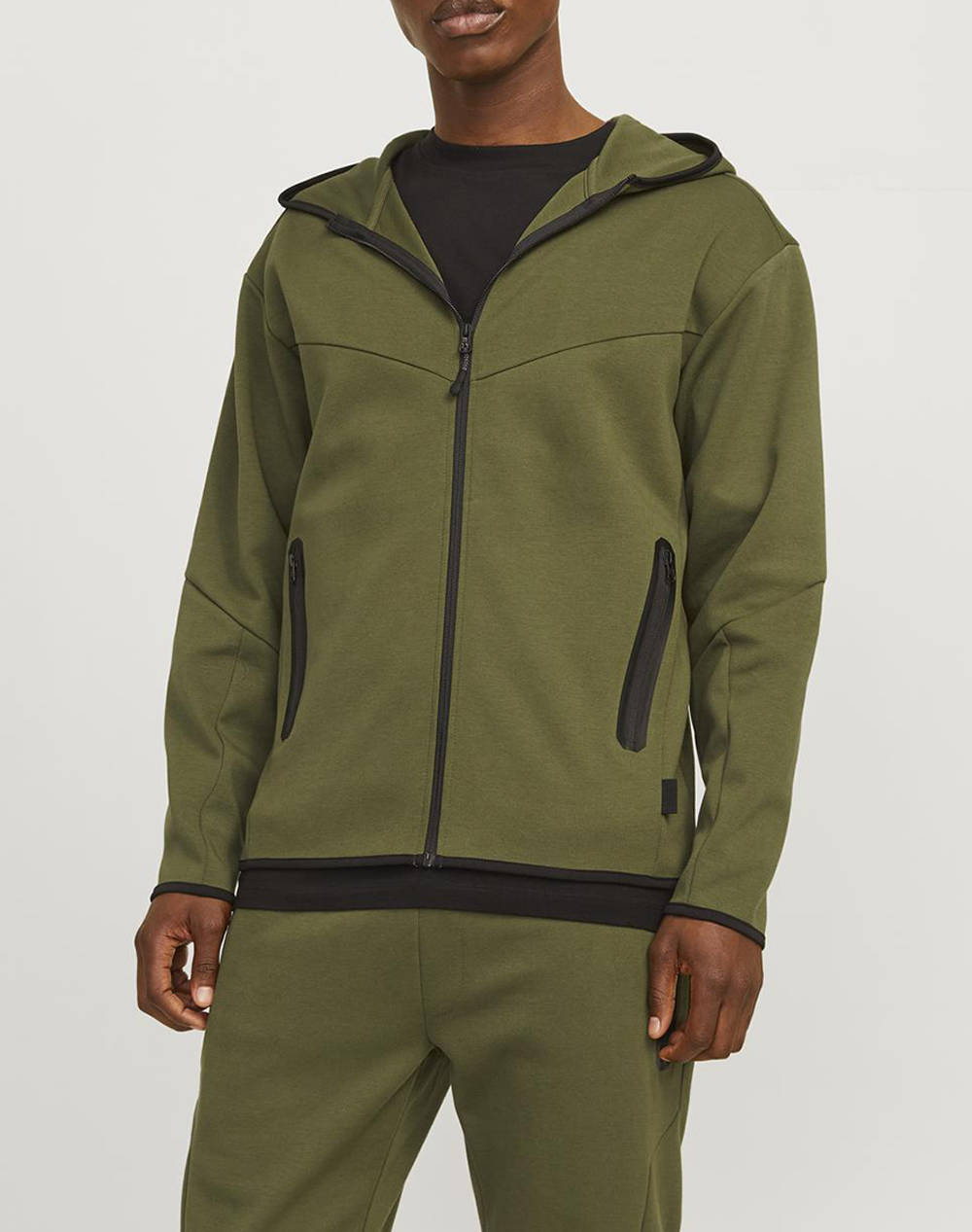 Jack&Jones Jcofusion Sweat Zip Hood Noos Ανδρας Ρουχα Ζακετες Φουτερ Ζακετες Olive Βαμβακι,Συνθετικο 12260150 Cypress - Koolfly