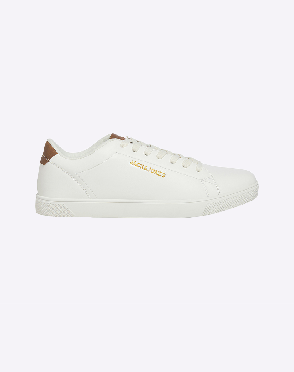 Jack&Jones Jfwbosley Pu Sneaker Noos Ανδρας Παπουτσια Sneakers White Συνθετικο 12203642 White - Koolfly