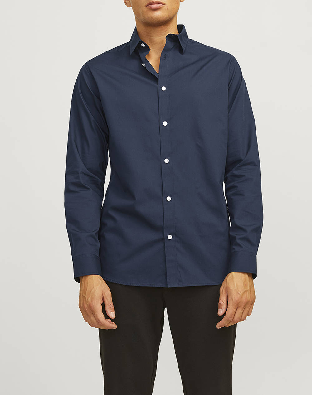 Jj Rebell Jrebgavin Solid Shirt Ls Noos Ανδρας Ρουχα Πουκαμισα Navyblue Βαμβακι,Συνθετικο 12267557 Sky Captain - Koolfly