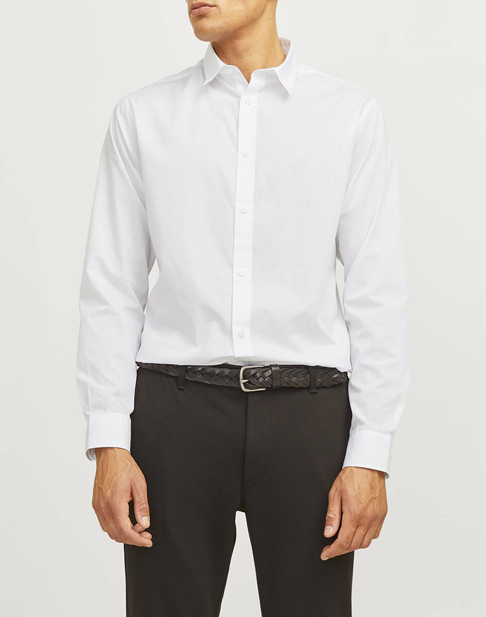 Jj Rebell Jrebgavin Solid Shirt Ls Noos Ανδρας Ρουχα Πουκαμισα White Βαμβακισυνθετικο 12267557 White