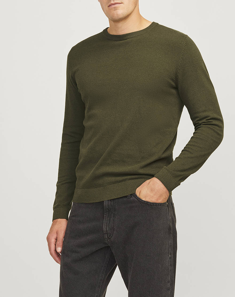 Jj Rebel Jrebcallum Knit Crew Neck Noos Ανδρας Ρουχα Μπλουζες Πλεκτα Olive Βαμβακι,Συνθετικο 12263734 Forest Night - Koolfly