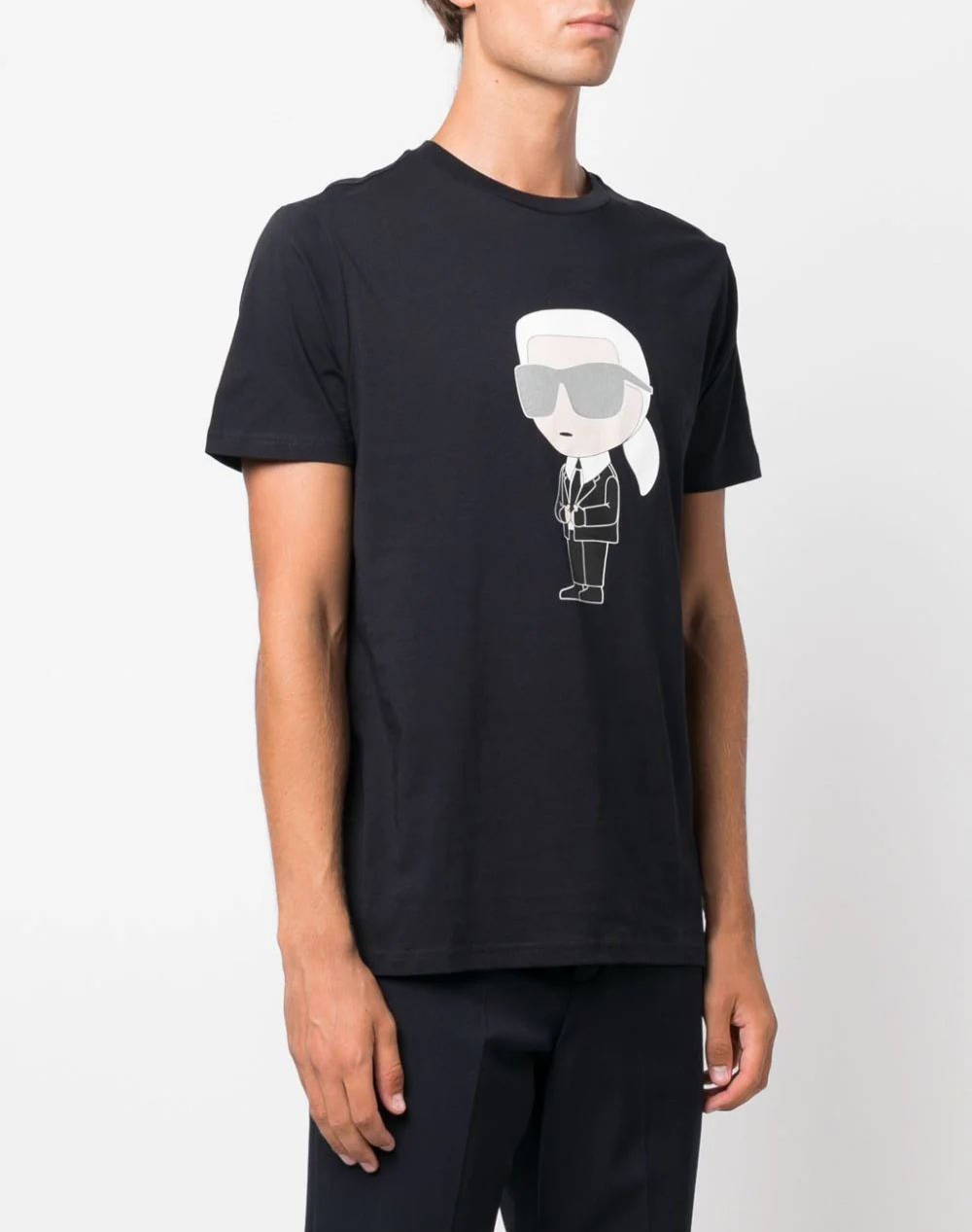 Karl Lagerfeld T Shirt Crewneck Nos Men Clothes T Shirts & Sweatshirts T Shirts Midnightblue Cotton 755071 500251 690 Male T-Shirts Blue