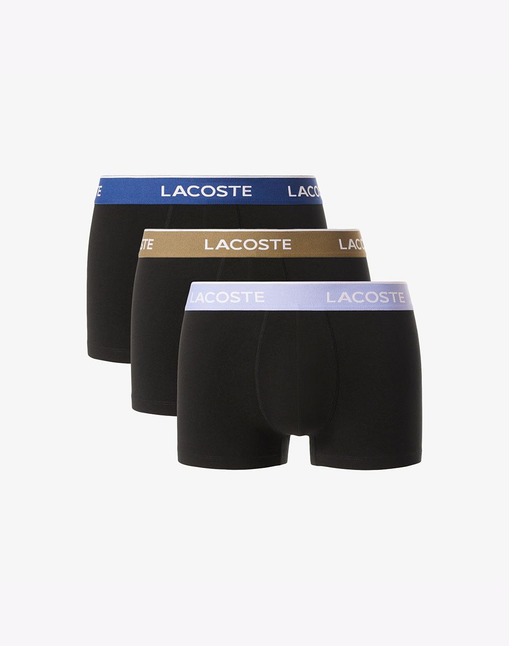 Lacoste Σετ 3 Εσωρουχων Trunk Ανδρας Εσωρουχα Σλιπ Μποξερ Violet Βαμβακιμε Ελασταν 35H1297 94I