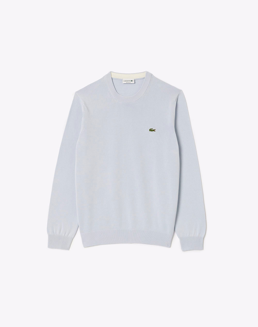 Lacoste Πουλοβερ Μμ Sweater Ανδρας Ρουχα Μπλουζες Πλεκτα Lightblue Βαμβακι 3Ah1985 J2G
