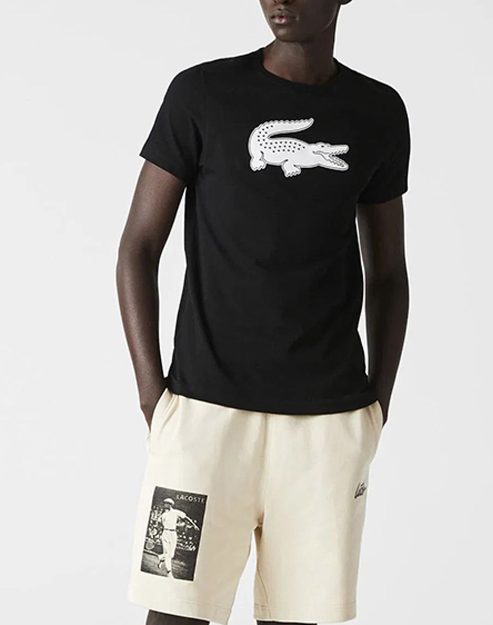 Lacoste Μπλουζα Κμ Tee Shirt Ανδρας Ρουχα Μπλουζες T Shirt Denimblack Βαμβακισυνθετικο 3Th2042 258