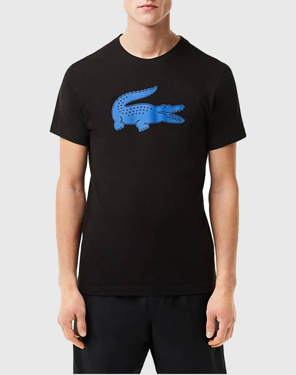 Lacoste Men''S Tee Shirt Ss Men Clothes T Shirts & Sweatshirts T Shirts Jetblack Cotton,Synthetic 3Th2042 Il5 Male T-Shirts Black