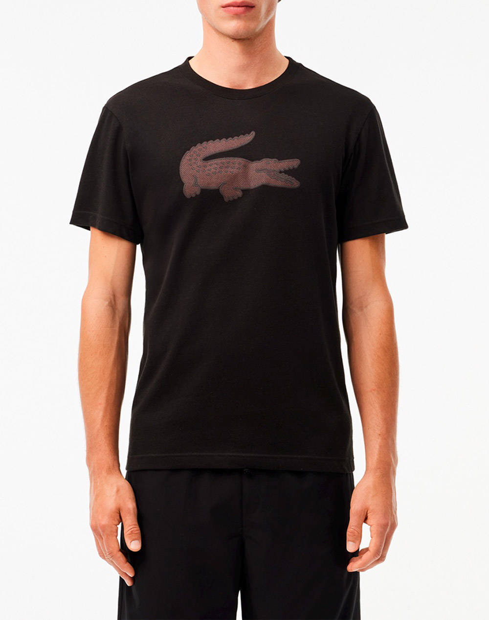 Lacoste Μπλουζα Κμ Tee Shirt Ανδρας Ρουχα Μπλουζες T Shirt Redwine Βαμβακισυνθετικο 3Th2042 7V2