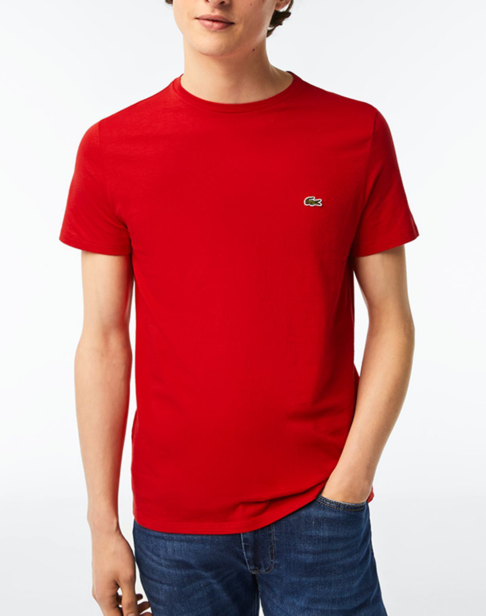 Lacoste Μπλουζα Κμ Tee Shirt Ανδρας Ρουχα Μπλουζες T Shirt Red Βαμβακι 3Th6709 240 - Koolfly
